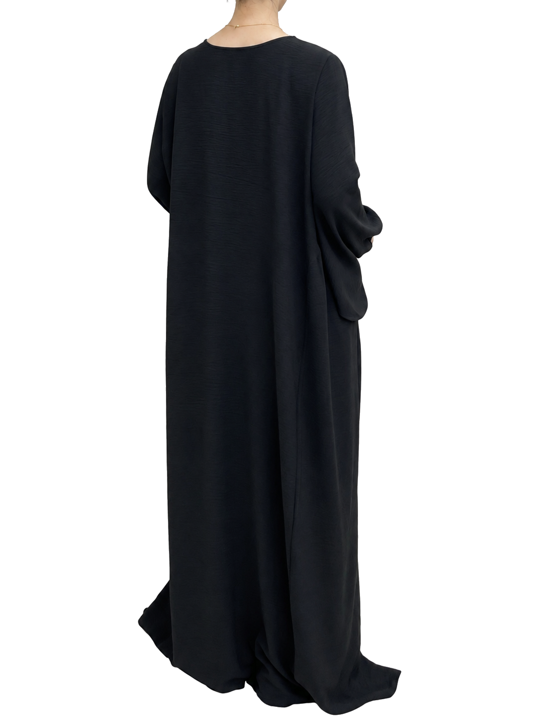 FUMIDAR Amina Gathered Abaya in Black — view 6