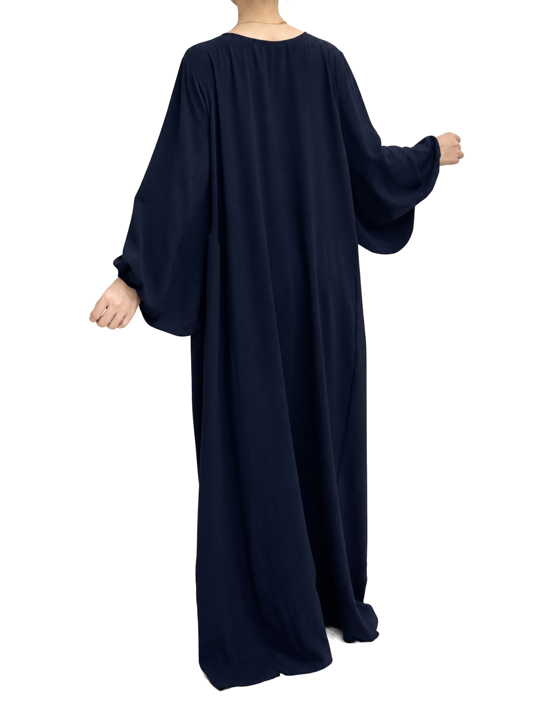 FUMIDAR Amina Gathered Abaya in Navy — view 5