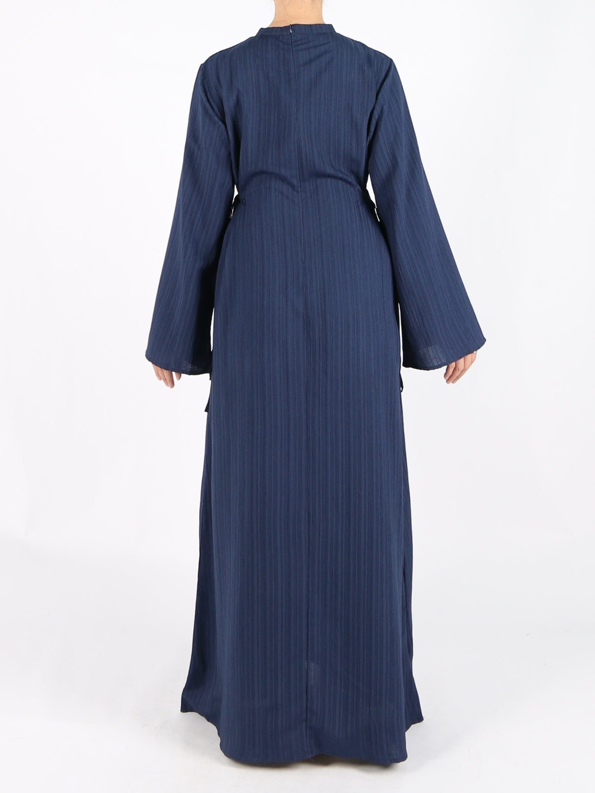 FUMIDAR Yasmin Side-Tie Abaya in Navy — view 5