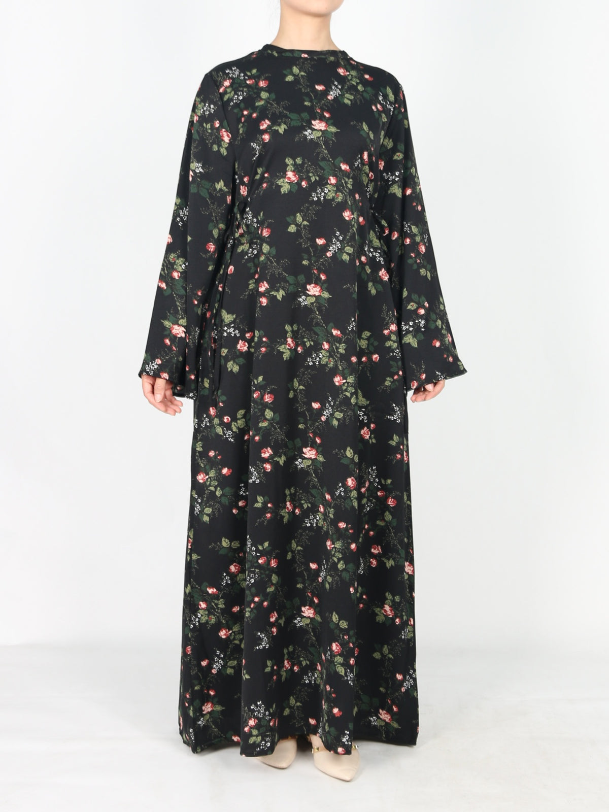FUMIDAR Dalia Side-Tie Maxi Dress in Ditsy Floral — view 1