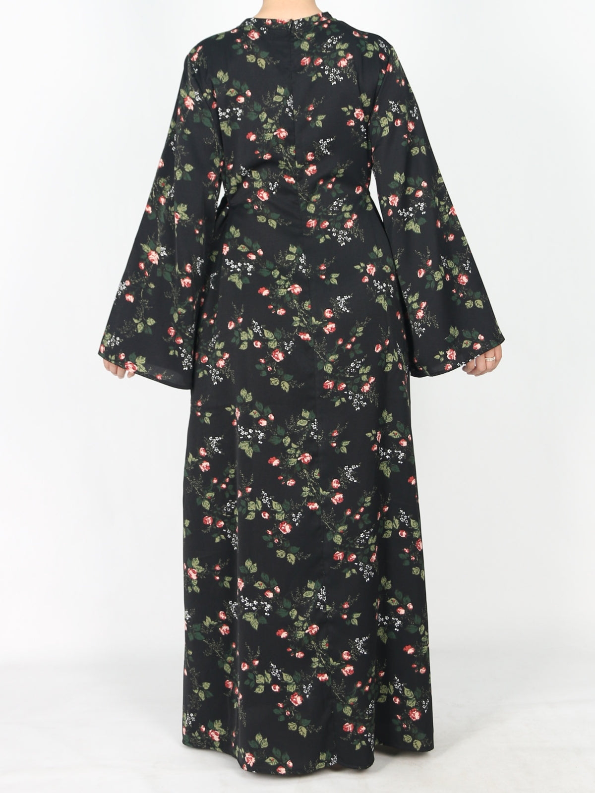 FUMIDAR Dalia Side-Tie Maxi Dress in Ditsy Floral — view 3