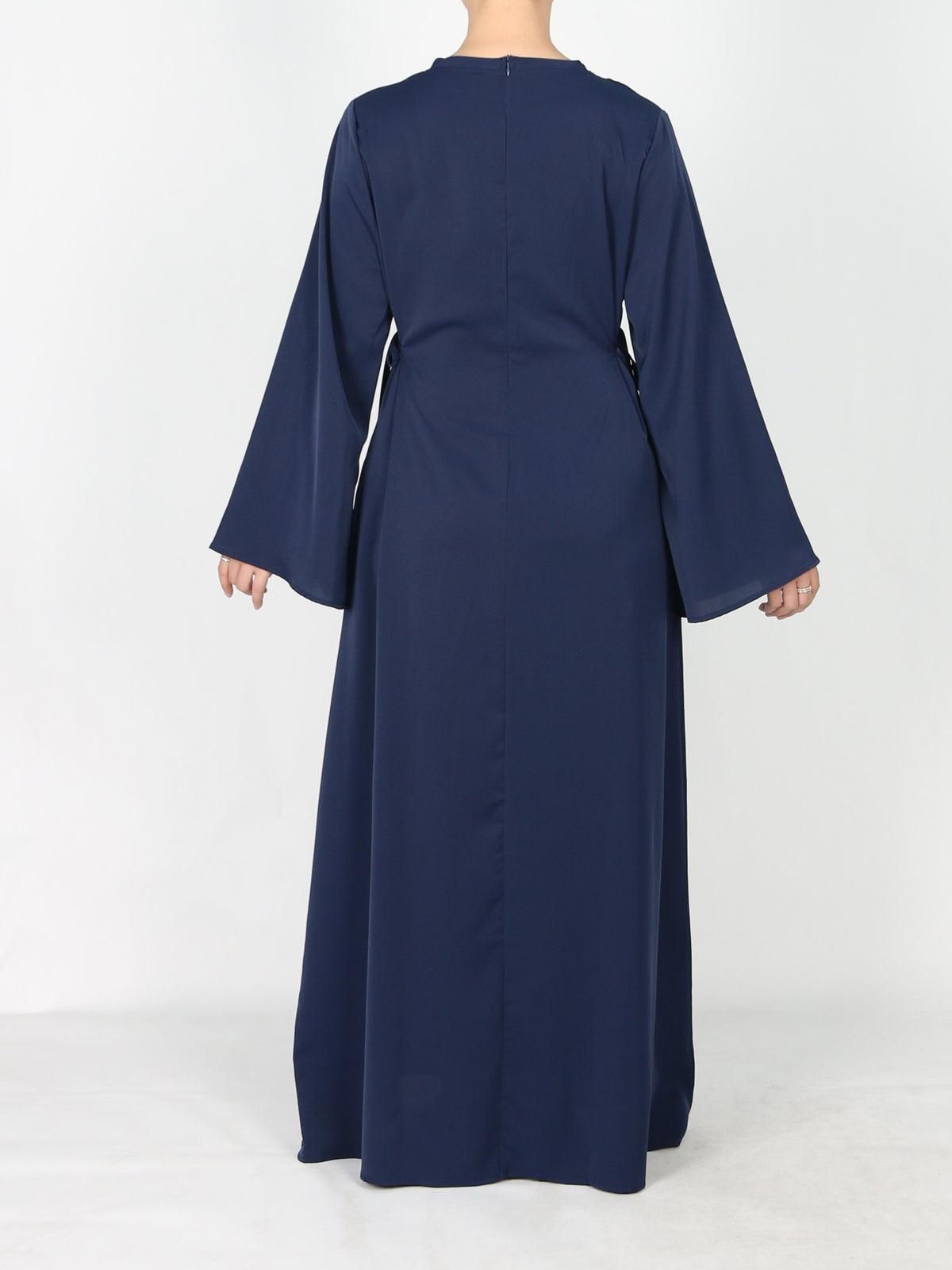 FUMIDAR Dalia Side-Tie Maxi Dress in Navy — view 2