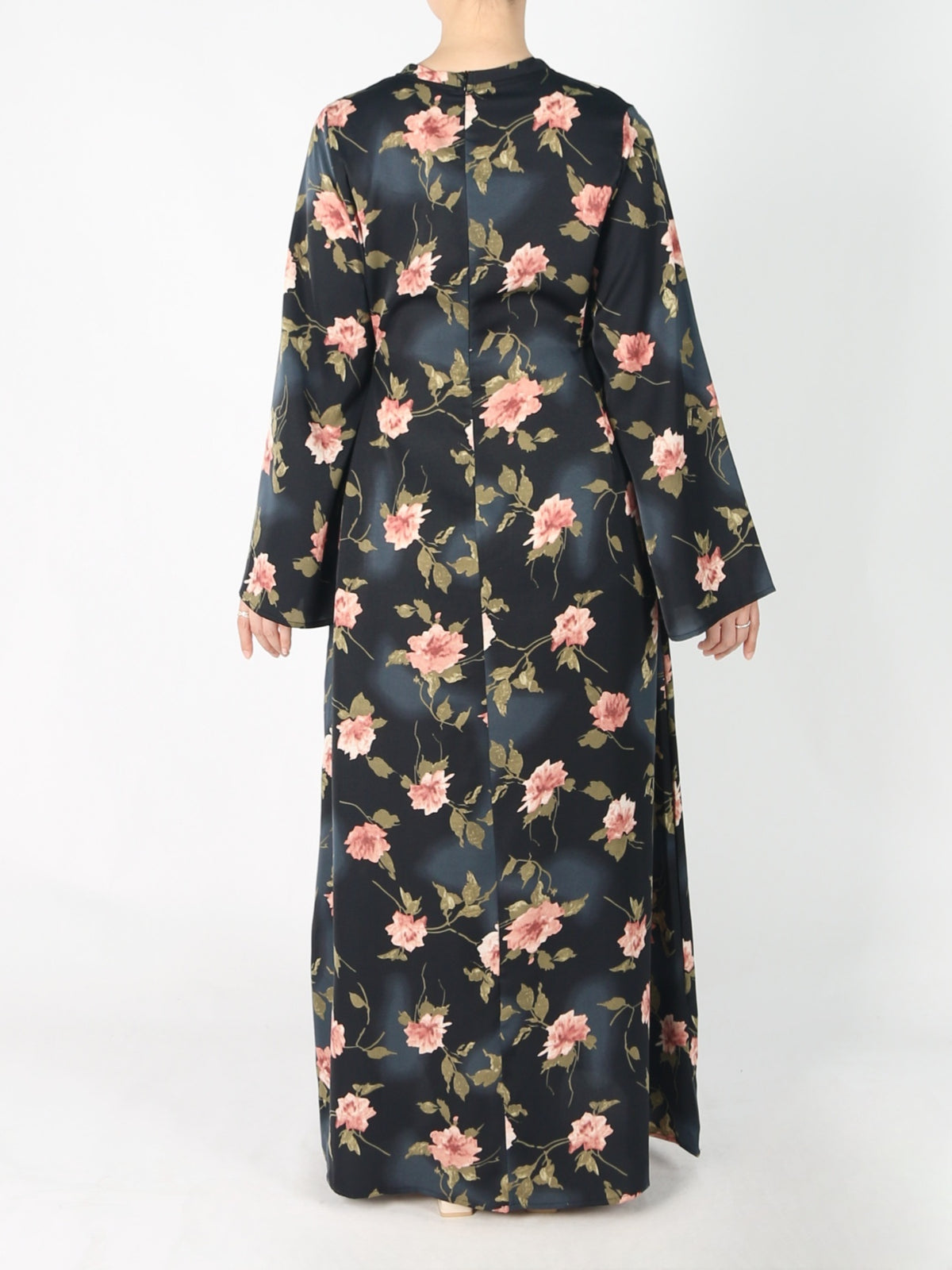 FUMIDAR Dalia Side-Tie Maxi Dress in Pink Floral — view 3