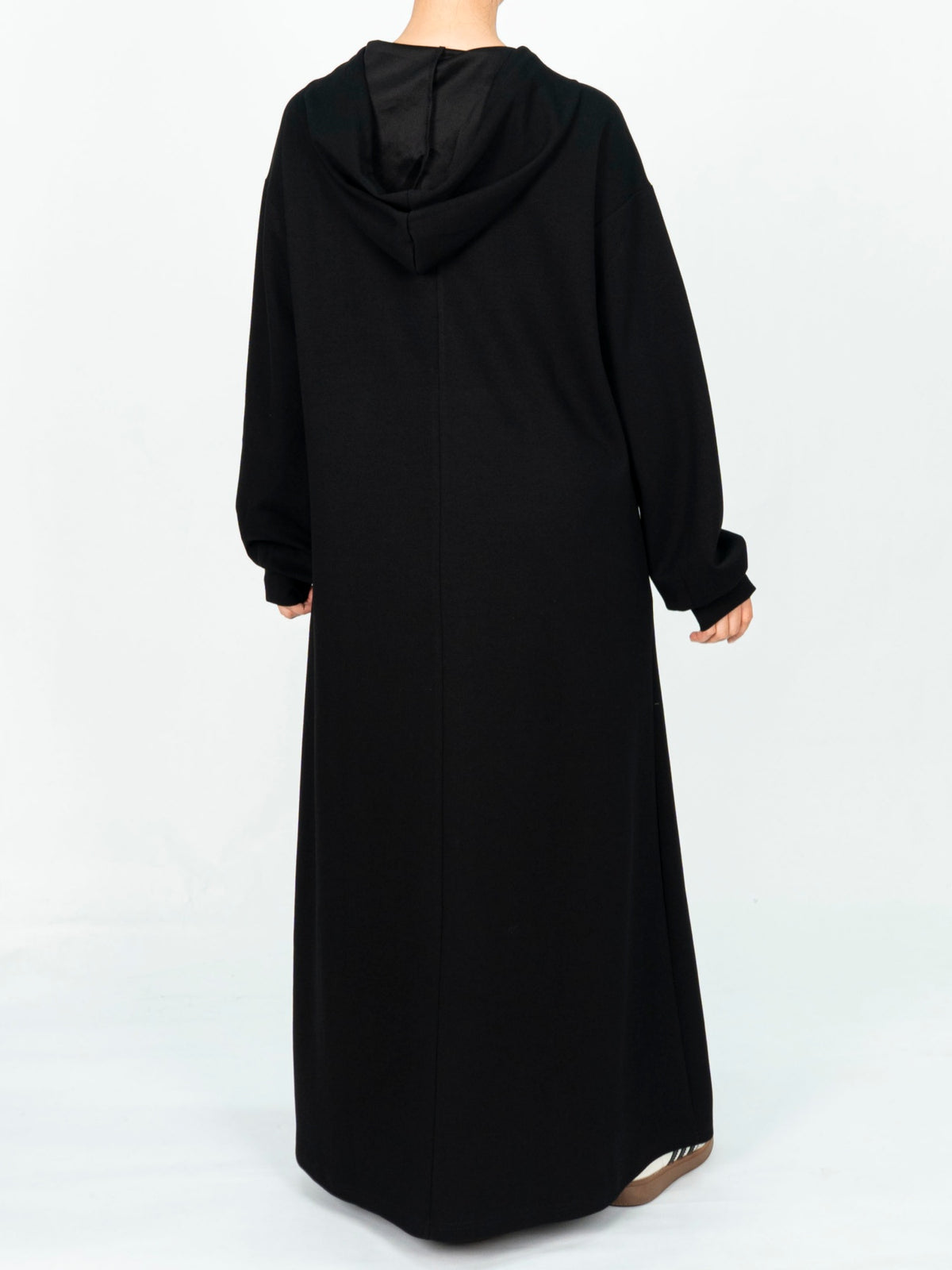 FUMIDAR Zaina Hooded Maxi Dress in Black — view 5